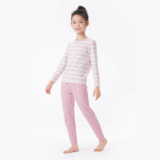 都市丽人眯雅佳保暖衣轻暖套装棉拉架薄童装儿童保暖衣棉质套装JWT1A4 商品图3