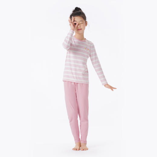 都市丽人眯雅佳保暖衣轻暖套装棉拉架薄童装儿童保暖衣棉质套装JWT1A4 商品图2