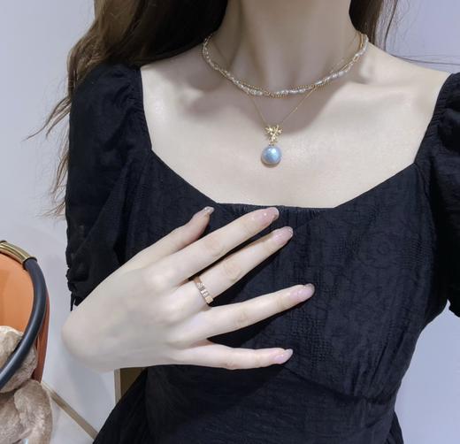 7DAYS星空蓝海水马贝珍珠套链 商品图5