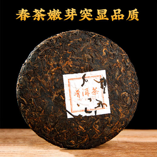 吉顺号普洱茶2020年干仓老茶勐海小金饼普洱熟茶饼100克/饼 商品图1