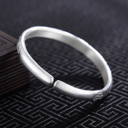 【四叶之灵】子佩集S999银手工手镯原创设计【55061123】2407 商品图2