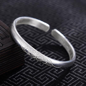 【花之恋歌】子佩集S999银手工手镯原创设计【55061106】2407