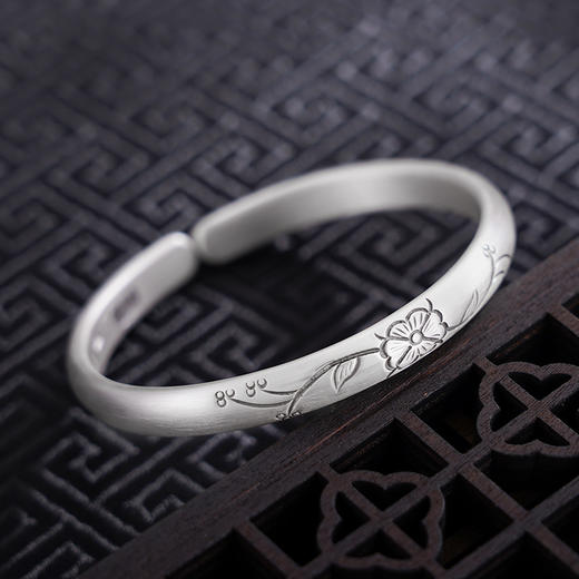 【暗香岁月】子佩集S999银手工手镯原创设计【55061219】2407 商品图4