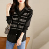 SMZ19367秋装针织假两件上衣女装2024年新款别致洋气长袖时尚Polo领小衫潮 商品缩略图0