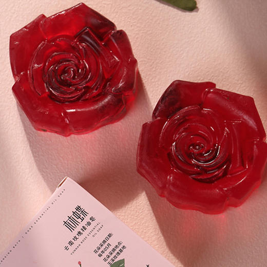 云南玫瑰鲜花精油皂，优选云南高山区采摘的新鲜玫瑰花辦 商品图2