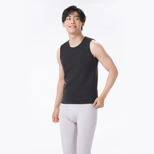 都市丽人都市锋尚保暖衣强暖单件背心天丝德绒复合绒厚男士保暖衣保暖背心FWT4A4 商品图2