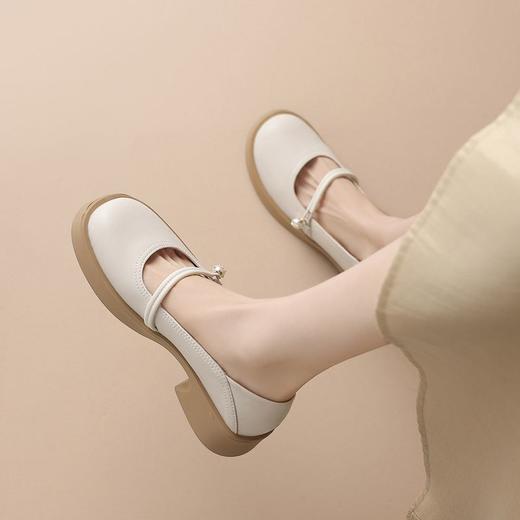 ZHR则则玛丽珍单鞋2024夏季软底轻便一脚蹬裙子温柔平底法式皮鞋 商品图6