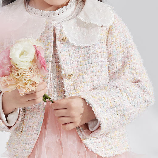 DEESHA笛莎女童2024秋季新款香风甜美优雅两件套 商品图3