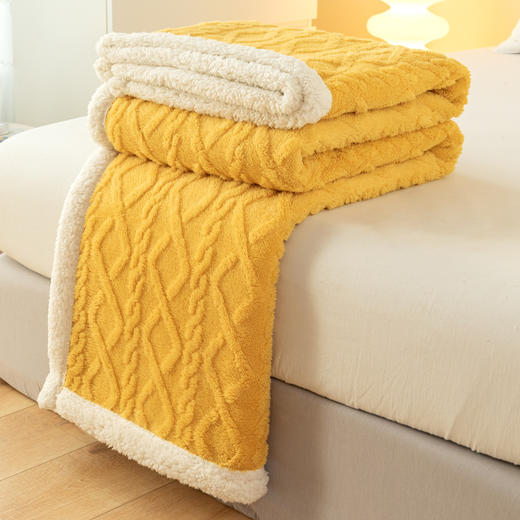 【富有都市感，时髦居家的温暖床品<塔芙绒羊羔绒毯>】严选毯子毛毯盖毯 网红爆款 高克重双面绒塔芙绒羊羔绒 午睡毯空调毯-QQ 商品图1