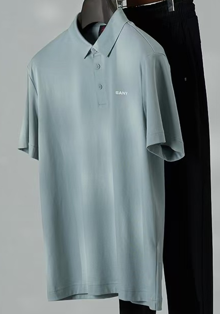 SANY翻领T恤310C-青蓝灰