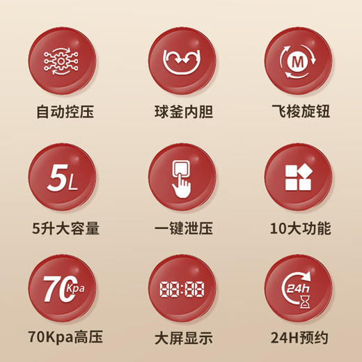 【小家电】米技（Miji Home）米技生活电压力锅 PC-L5013 HF 商品图1