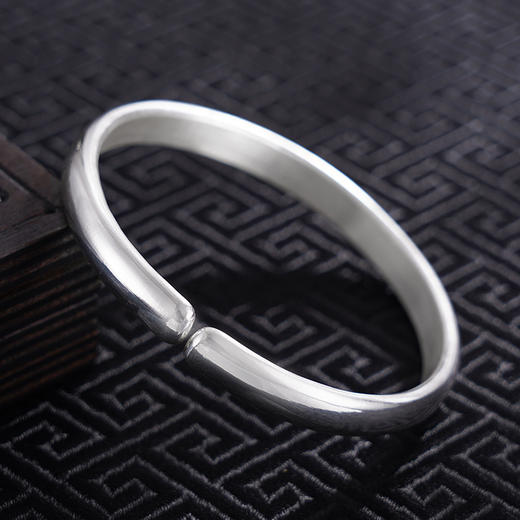 【百花绘空】子佩集S999银手工手镯原创设计【55061112】2407 商品图2