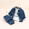 贝贝怡童装男童牛仔服套装2024春秋款长袖t恤长裤洋气秋装三件套ZB3DT060 商品缩略图3