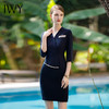 IWY/藏青色西装连衣裙优雅气质裙七分袖包臀裙修身高级职业工作服Q528 商品缩略图4