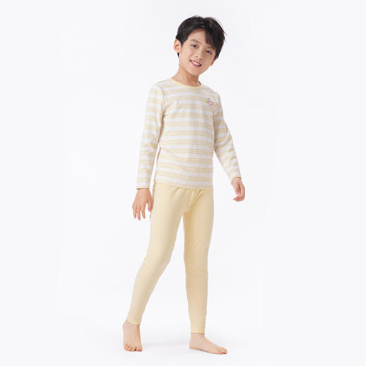 都市丽人眯雅佳保暖衣轻暖套装棉拉架薄童装儿童保暖衣棉质套装JWT1A4 商品图6