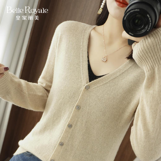 V领针织衫女士高级感百搭春秋款打底上衣SZ2713 商品图4