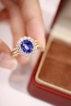 3.06ct 蓝宝石戒指