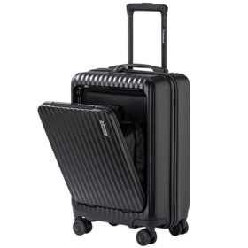 Diplomat外交官经典行李箱男女商务旅行箱可登机轻便拉杆箱20英寸 前开盖- 拉链 20寸登机箱-DS-13099