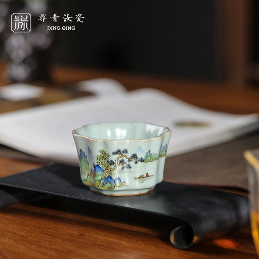问鼎鼎青系列簪花杯（青绿山水）（缺货） 商品图3
