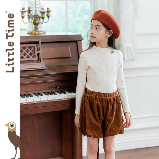 littletime女童打底衫毛衣2024秋冬新款儿童套头长袖针织衫 商品图1