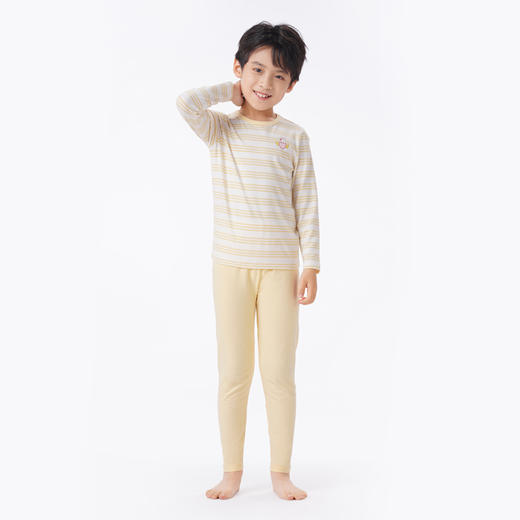 都市丽人眯雅佳保暖衣轻暖套装棉拉架薄童装儿童保暖衣棉质套装JWT1A4 商品图5