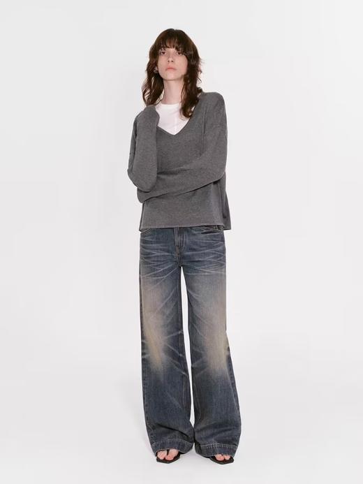 出逃赤岗西/24AWN60/美式复古水洗蓝直筒牛仔裤 商品图1