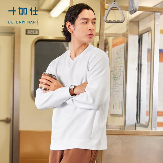 十如仕针织半高领莫代尔四面弹立云感热能通勤轻卫衣-T25 商品图13