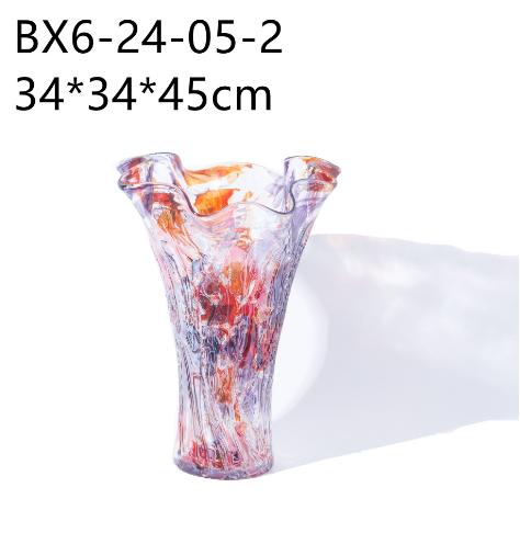 创意手工渐变落地大件白菜直筒花瓣花瓶简约客厅餐桌样板房装饰品 商品图7