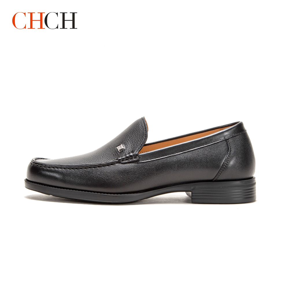 CHCH平衡鞋牛皮一脚蹬革简约商务休闲皮鞋男鞋CM1A6172