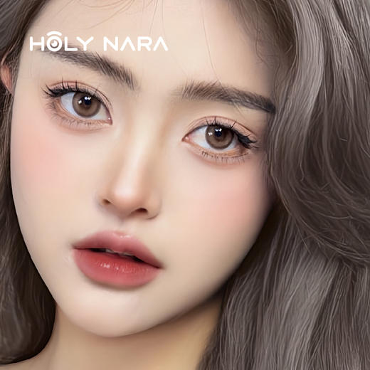 【月抛】Holy Nara 遇见棕/灰 直径：14.2mm 含水42%（月抛1片/盒 不同度数请拍两盒） 商品图1
