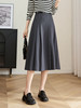 【专属特价】熙世界赫本风职场a字半身裙春秋2025新款百搭简约纯色百褶裙子 商品缩略图5