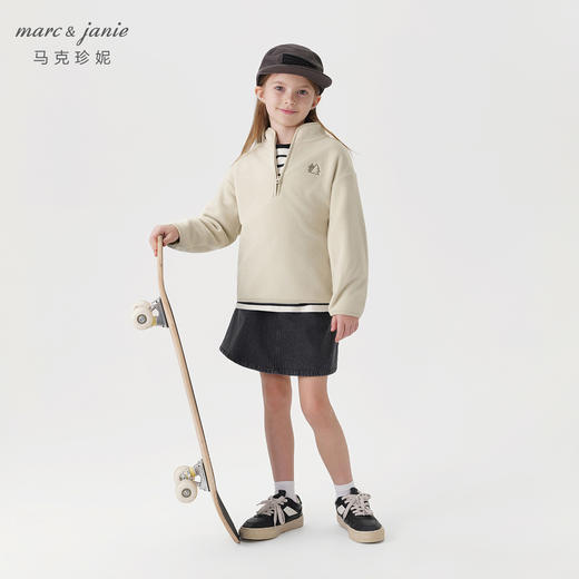 【抗静电】马克珍妮男女童山系户外柔软摇粒绒卫衣秋装新款241152 商品图1