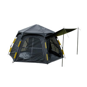 错山户外帐篷黑胶天幕帐篷三合一自动速开帐篷加厚防雨水帐篷防晒帐篷 T-02