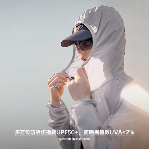 马登UPF50+光盾防晒衣轻薄便携户外运动速干衣防紫外线外套夏季女 商品图3