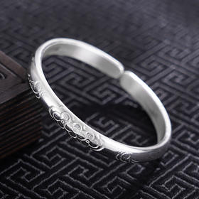 【繁花之恋】子佩集S999银手工手镯原创设计【55061114】2407