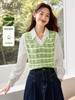 【年终特卖】熙世界翻领拼接条纹针织长袖衬衫2025秋新款宽松休闲假两件衬衣 商品缩略图0