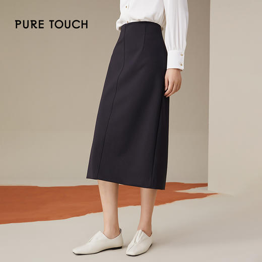 pure touch黑色百搭修身包臀半裙1350243356 商品图3
