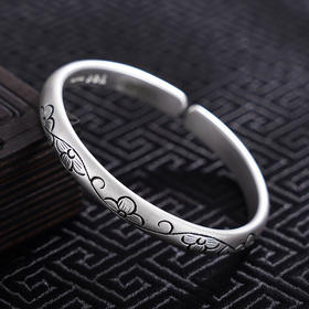 【花满人间】子佩集S999银手工手镯原创设计【55061213】2407