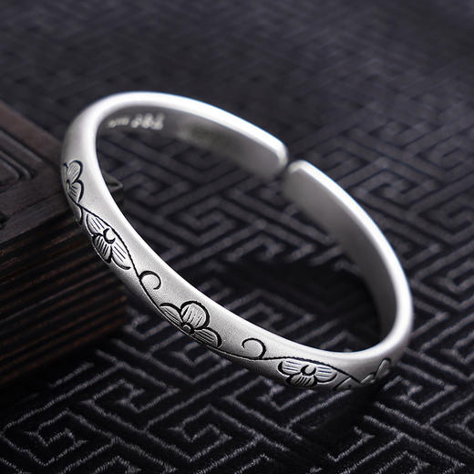 【花满人间】子佩集S999银手工手镯原创设计【55061213】2407 商品图1