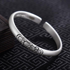 【花影重重】子佩集S999银手工手镯原创设计【55061201】2407