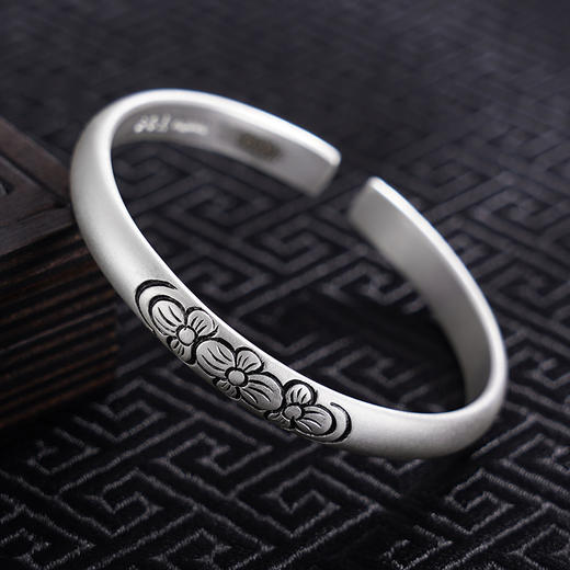 【花影重重】子佩集S999银手工手镯原创设计【55061201】2407 商品图1