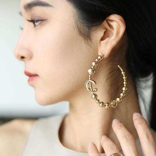 Ancient Rome古罗马时期 | RC字母金圈耳环 商品图2
