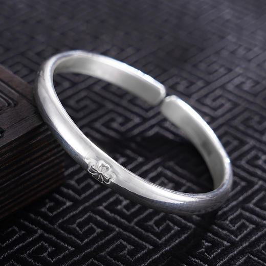 【四叶之灵】子佩集S999银手工手镯原创设计【55061123】2407 商品图1