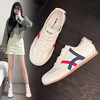 ZHR则则真皮德训鞋女复古平底阿甘鞋女圆头透气运动休闲小白鞋女 商品缩略图0