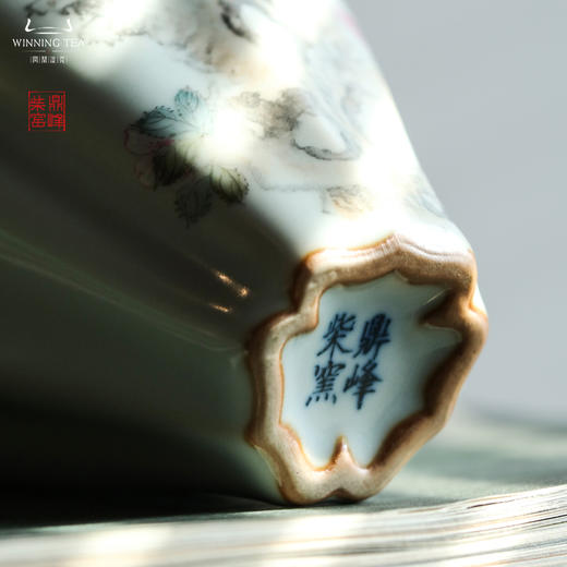 问鼎汝瓷鼎峰柴窑佛手杯（鸟啼花落） 商品图5