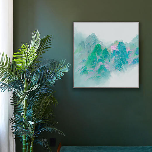 多喜爱高清布艺装饰画 抽象写意水墨一山春色系列 商品图2