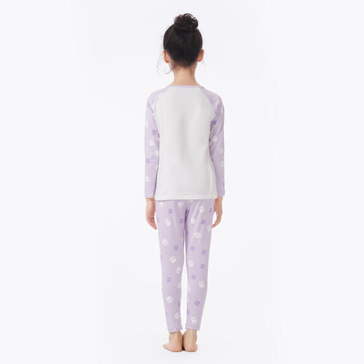 都市丽人眯雅佳保暖衣轻暖套装棉拉架薄童装儿童保暖衣棉质套装JWT9A4 商品图7