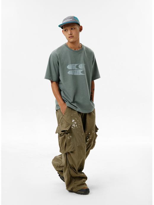 24SS裂纹破洞经典3CLogoT恤短袖 圆领 合身版型 男女同款 商品图4