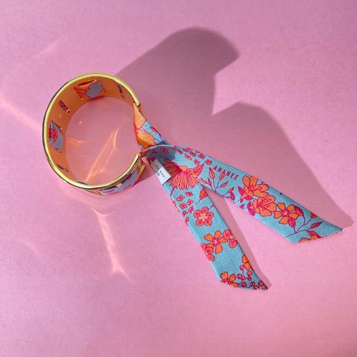 北京仓｜AN-NEE-JMA-夏花 2cm丝巾 手镯（金色）［法国设计师］ 商品图2