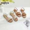 Safiya/索菲娅2024夏波西米亚风复古外穿平底休闲一字带凉鞋 SF42115022 商品缩略图1
